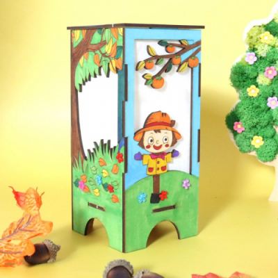 [다나스쿨] DIY 우드 스탠드 램프 만들기(LED 촛불 포함) - 시골 고향 자연이야기