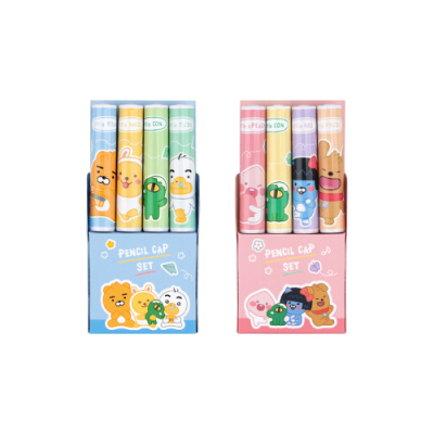 [카카오프렌즈] 리틀프렌즈 러블리 4본 연필캡 세트