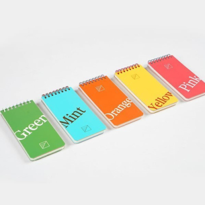 [금홍팬시] 벨벳 감촉 상철 미니 칼라 하드커버 스프링 수첩/그리드 라인 컬러내지