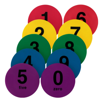 [낫소] 레인보우 숫자원마커 10개입 세트