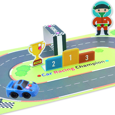 [안녕미술아] 씽씽 자동차 경주놀이 (4인용)