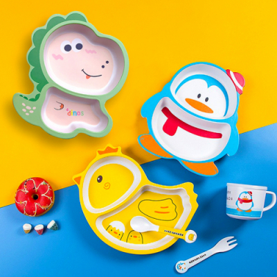 [키즈비전] 어린이 유아식판 애니멀 식기세트 5p
