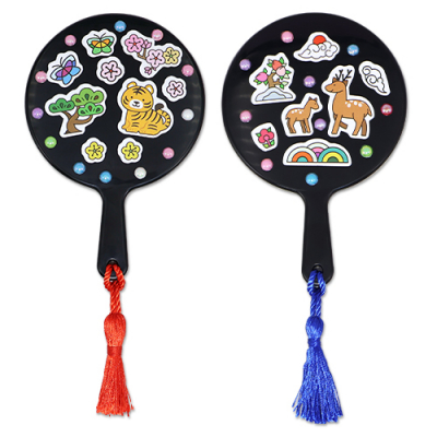 [안녕미술아] 전통 민화스티커 손거울 (4인용)