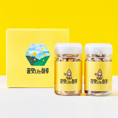 [아기자기선물가게] 단체 행사 믹스넛 2종 선물세트 (주문제작/무료 문구제작)