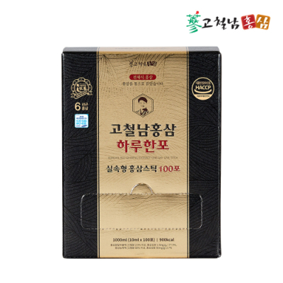 [고철남홍삼] 하루한포 10ml x 100포 (진세노사이드함유, 전체식홍삼)