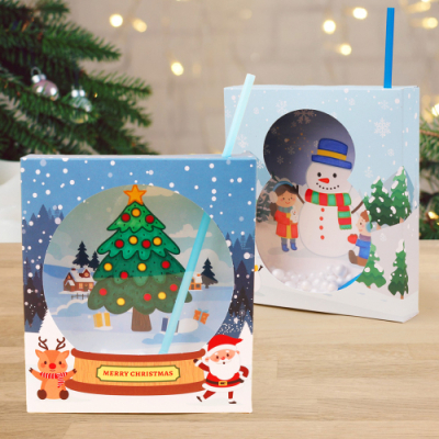 [미술샘] 눈송이 날리는 겨울 풍경