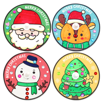 [안녕미술아] 크리스마스 컬러링 팽이 (4인용)