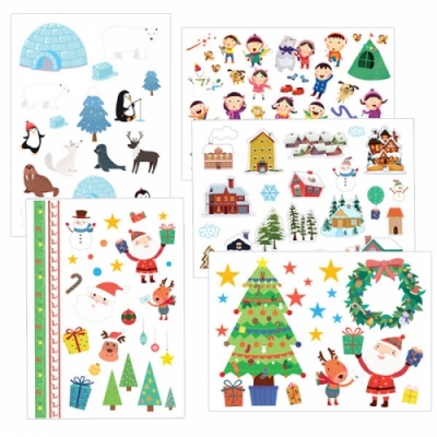 [이지피아] 겨울 꾸미기 스티커(5매)