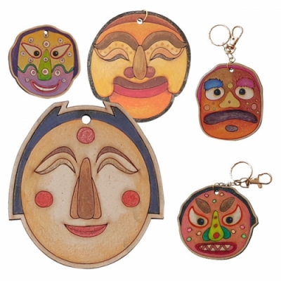 [이지피아] 우드아트 전통탈(5종 택1)