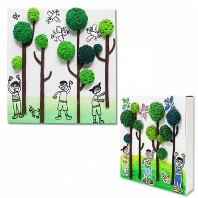 [이지피아] 클레이로 숲 액자 만들기