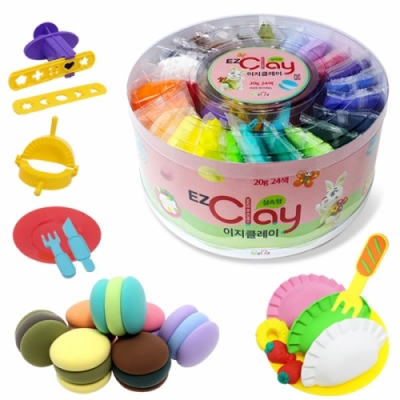 [이지피아] 이지클레이 실속형1(20g, 24색 용기형)