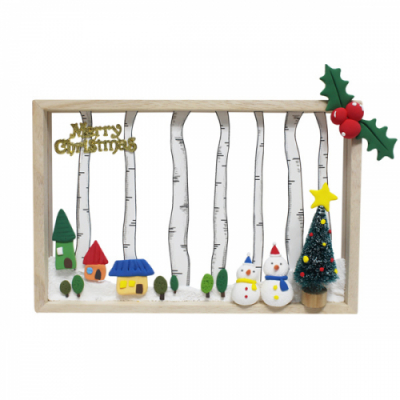 [이지피아] 겨울 나무 숲 투명 액자