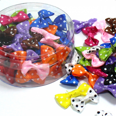 [이지피아] 장식 리본 25mm (땡땡이 도트, 용기포장)