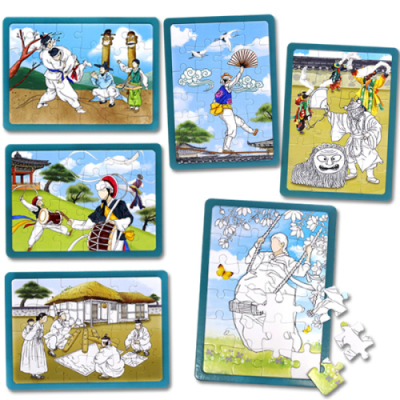 [이지피아] 컬러링 민속놀이 빅 퍼즐_6종 택1