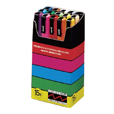 [이지피아] 미쯔비시 유니 포스카 마카세트 3M 15색 (PC3M15C)