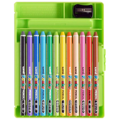 [이지피아] 미쯔비시 유니 폰키 펜슬 색연필 12색 세트 (K800PK12CLT/PONKY 12C)