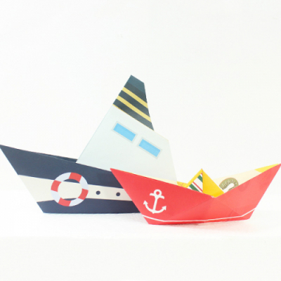 [이지피아] 양면 종이접기 배 만들기 종이배 20매 세트 (3종 택1)