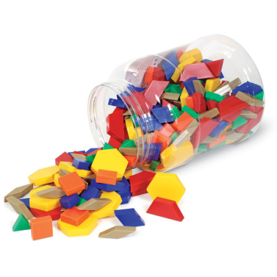 [러닝리소스] 플라스틱패턴블록(1cm/250pcs) LER0632