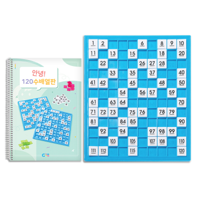 [가베가족] 안녕 120수배열판 활동세트(120수배열판+활용교재/KS1334)