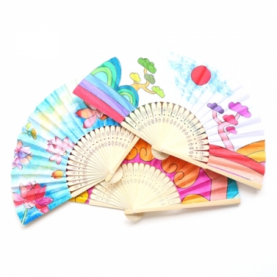 [민화샵] 전통민화 어린이 부채 만들기(합죽선 입문형, 수업자료 제공)