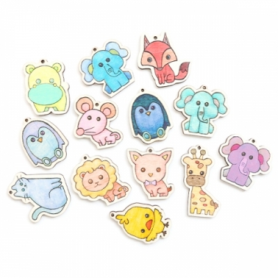 [민화샵] 동물 팬시우드 컬러링 키링 만들기 (12종 택1)