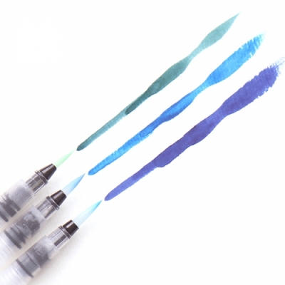 [민화샵] 물통이 필요없는 워터브러쉬 붓펜 세트 (소,중,대 3개입)