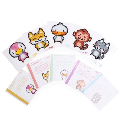 [민화샵] 어린이 동물 보석십자수 스티커 만들기