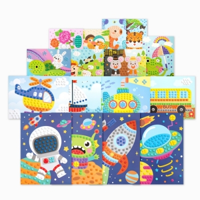 [민화샵] EVA 모자이크 아트 만들기 (우주, 탈것, 민화, 동화 / 16종 택1)