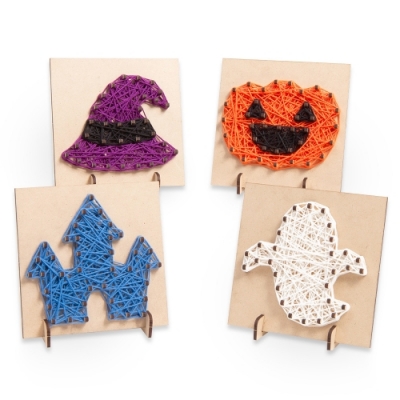 [민화샵] 할로윈 스트링아트 만들기 (유령, 호박, 성, 마녀모자)