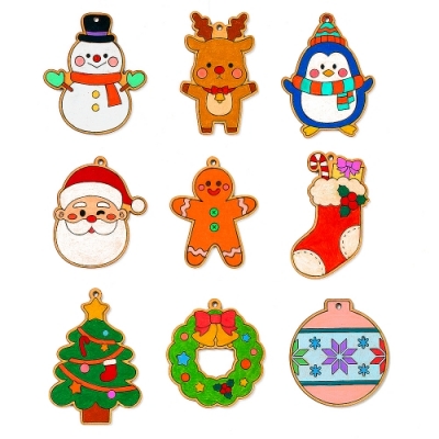 [민화샵] 크리스마스 팬시우드 오너먼트 만들기 (9종 택1)