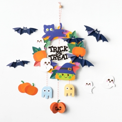 [민화샵] 할로윈 종이 리스 만들기