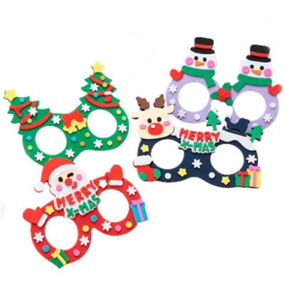 [민화샵] 크리스마스 EVA 안경 만들기 (트리, 산타, 루돌프, 눈사람)