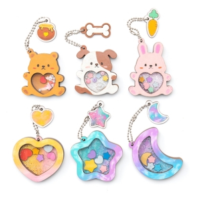 [민화샵] 나무 쉐이커 컬러링 키링 만들기 (6종 택1)