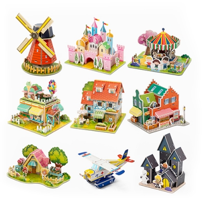 [민화샵] 랜드마크 건물 교통수단 입체퍼즐 만들기 (29종 택1)