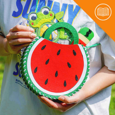 [민화샵] 여름 펠트 수박 가방 만들기 (손바느질, 계절 교육, 수업자료 제공)