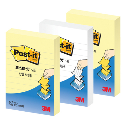 [3M] 포스트잇 팝업리필 KR320 (3종 택1)
