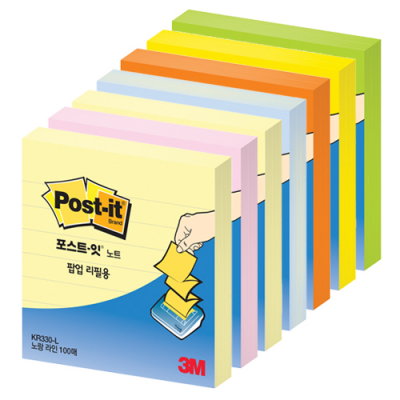 [3M] 포스트잇  팝업리필 KR330 (색상선택)