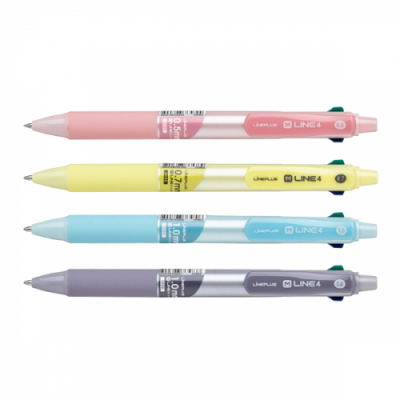 [라인플러스] M라인 4색 볼펜 (디자인 / 굵기 선택)