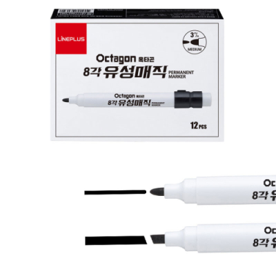 [라인프러스]옥타곤 유성매직 (촉/색상 선택)