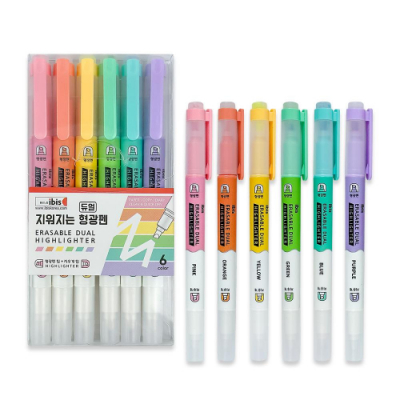 [아이비스] 지워지는 듀얼형광펜 6색세트