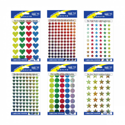 [플로엠]홀로그램 스티커 원형/별/하트 (46종 택1)