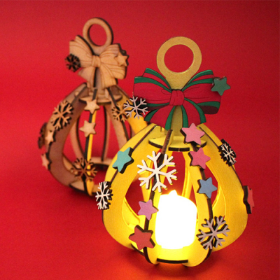 [아이디몬] 우드DIY 크리스마스 볼(LED촛불포함)