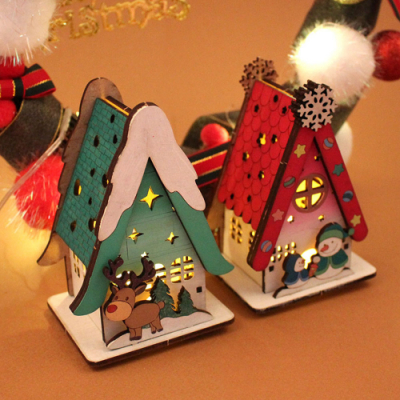 [아이디몬] 우드DIY 크리스마스 무드등 눈사람/루돌프(LED촛불포함)