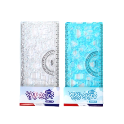 [모닝글로리] 말랑 모양자 (2개입,20cm) 색상랜덤