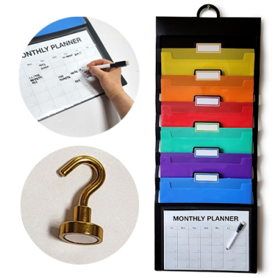 [재미나]플래너 벽걸이화일 (라벨지,고리자석,보드마카증정)