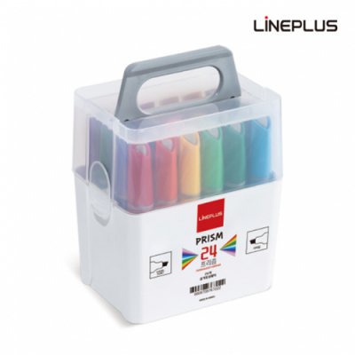 [라인플러스]프리즘 24색 유성매직 사각닢