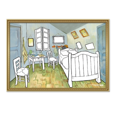 [하하당] 포켓미술관 컬러링 명화도안 - 고흐의 방 (10매)