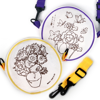 [하하당] 컬러링 원형 크로스백 (5종 택1)