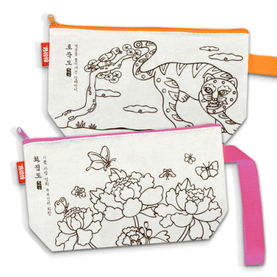 [하하당] 컬러링 파우치 - 민화 2종