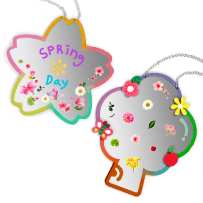 [하하당] 봄꽃 피어난 거울 아트 (2종 택1)